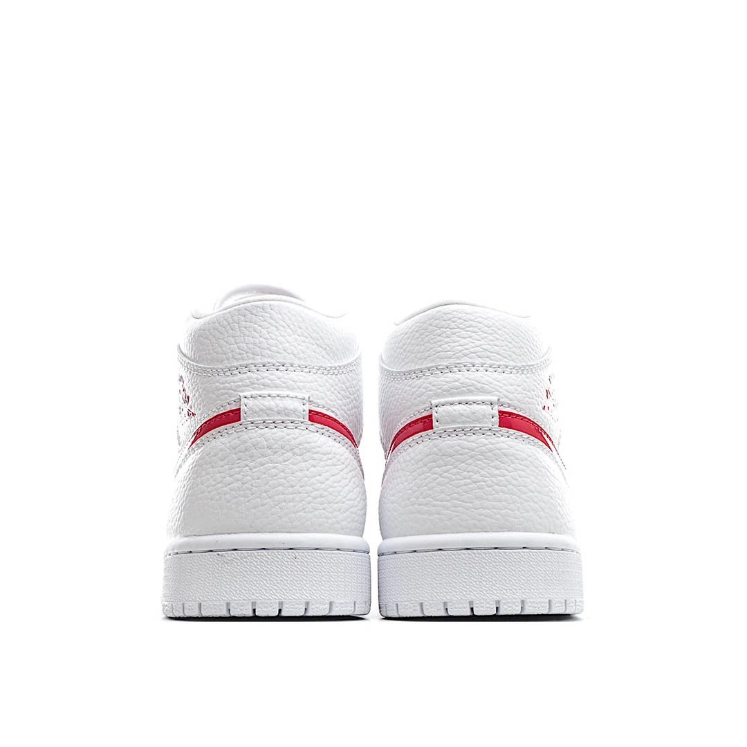 Wmns Air Jordan 1 Mid White University Red