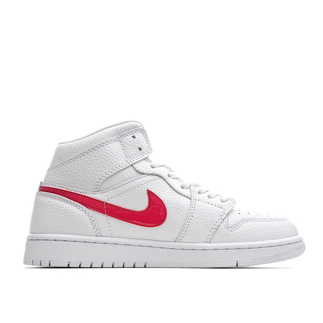 Wmns Air Jordan 1 Mid White University Red