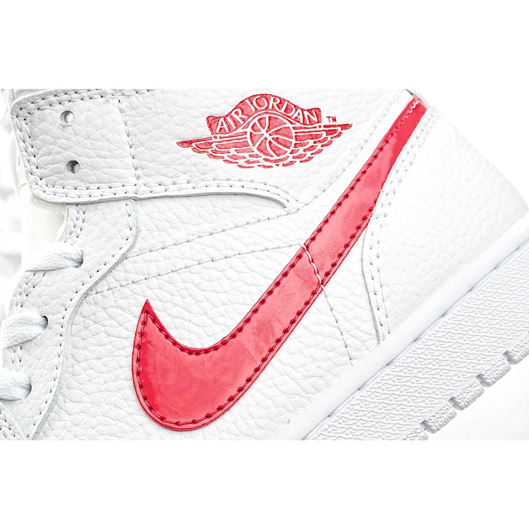 Wmns Air Jordan 1 Mid White University Red