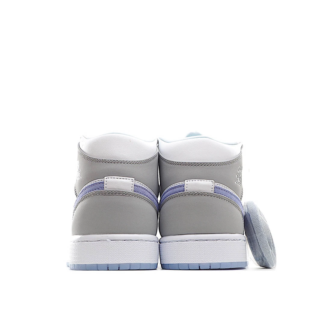 Wmns Air Jordan 1 Mid Wolf Grey Aluminum