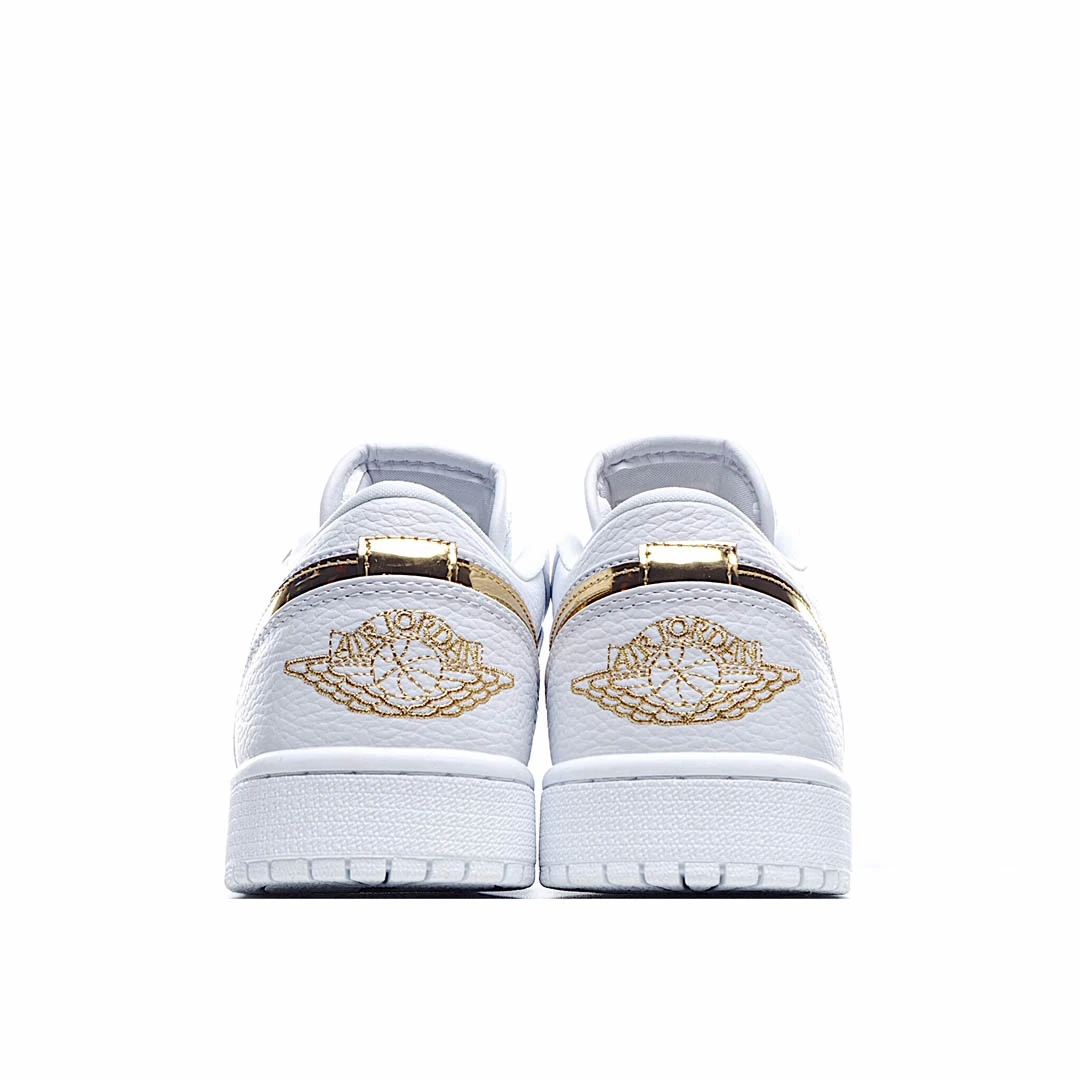 Wmns Air Jordan 1 Retro Low White Metallic Gold