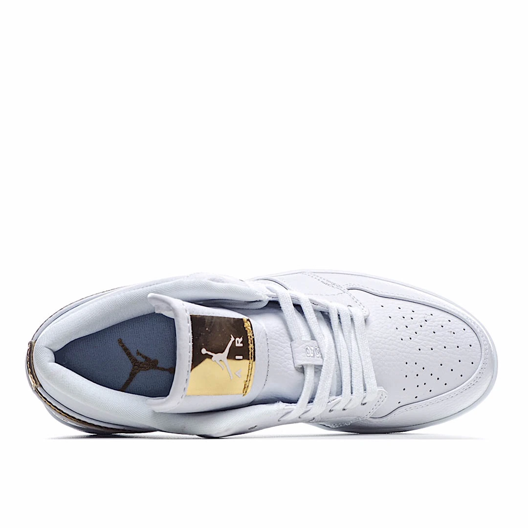 Wmns Air Jordan 1 Retro Low White Metallic Gold