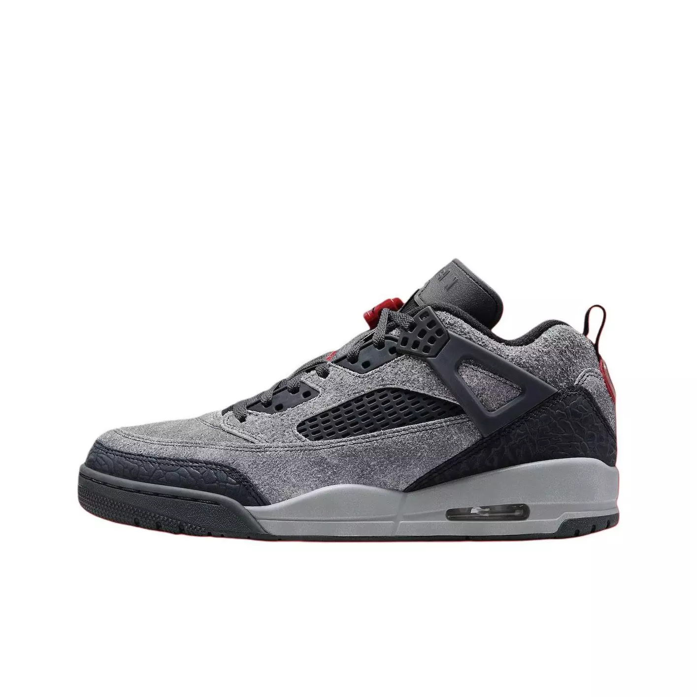 Jordan Spizike Low Anthracite Gym Red