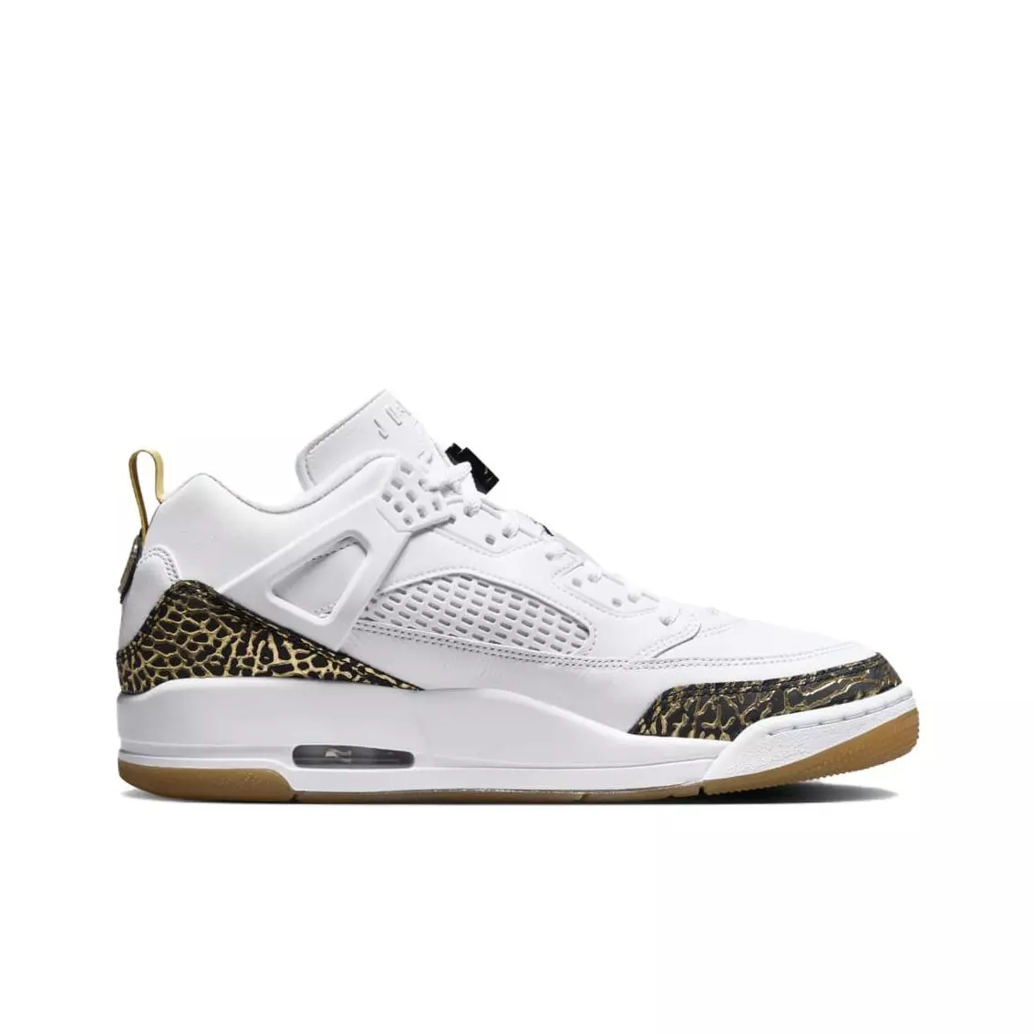 Jordan Spizike Low White Metallic Gold