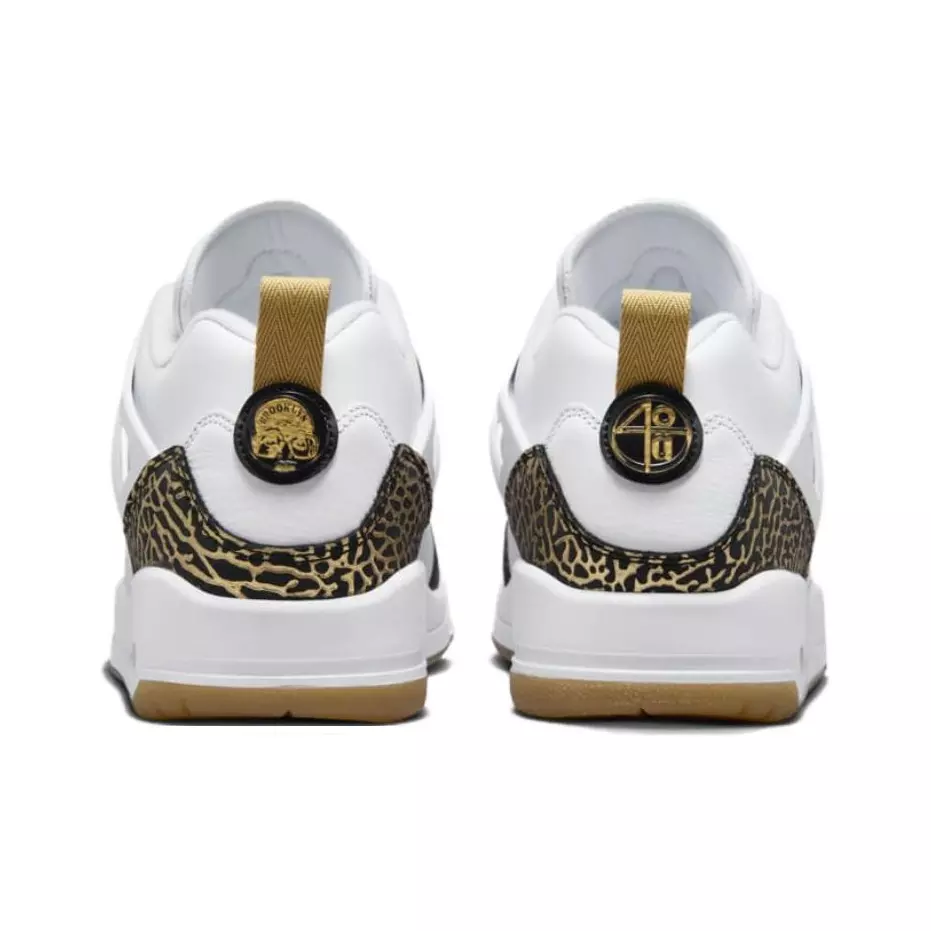 Jordan Spizike Low White Metallic Gold