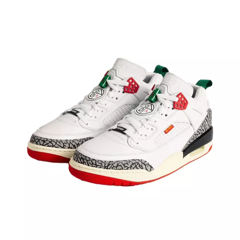 Jordan Spizike Vintage Basketball Shoes Unisex Low-Top White-Red