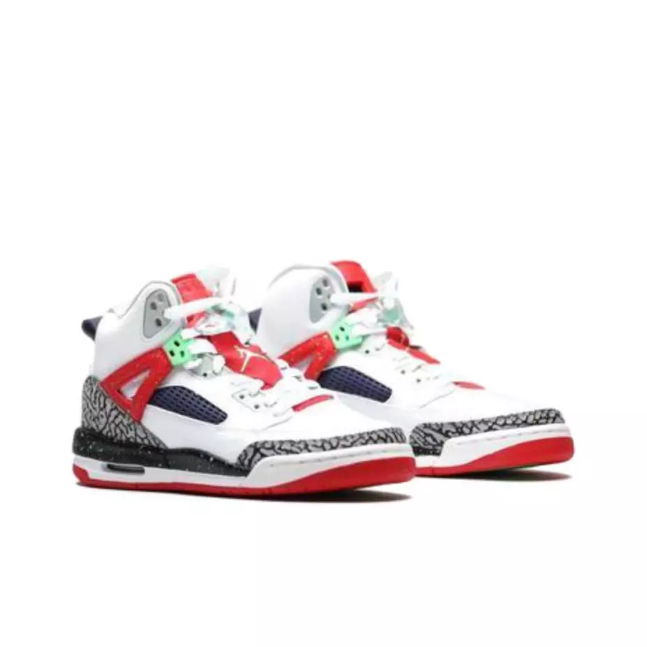 Jordan Spizike Vintage Basketball Shoes Unisex Mid-Top Black-White Red